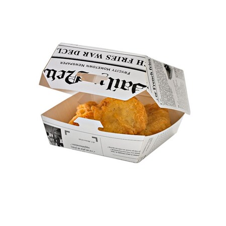 Packnwood 4 oz Newspaper Print Mini Slider Box 210EATBNEWS80